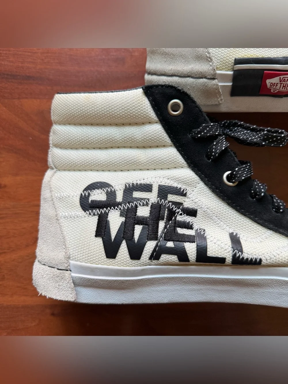 Vans Sk8-Hi Reissue CAP 'Reflective' sneakers size 11.5 white black skate shoes